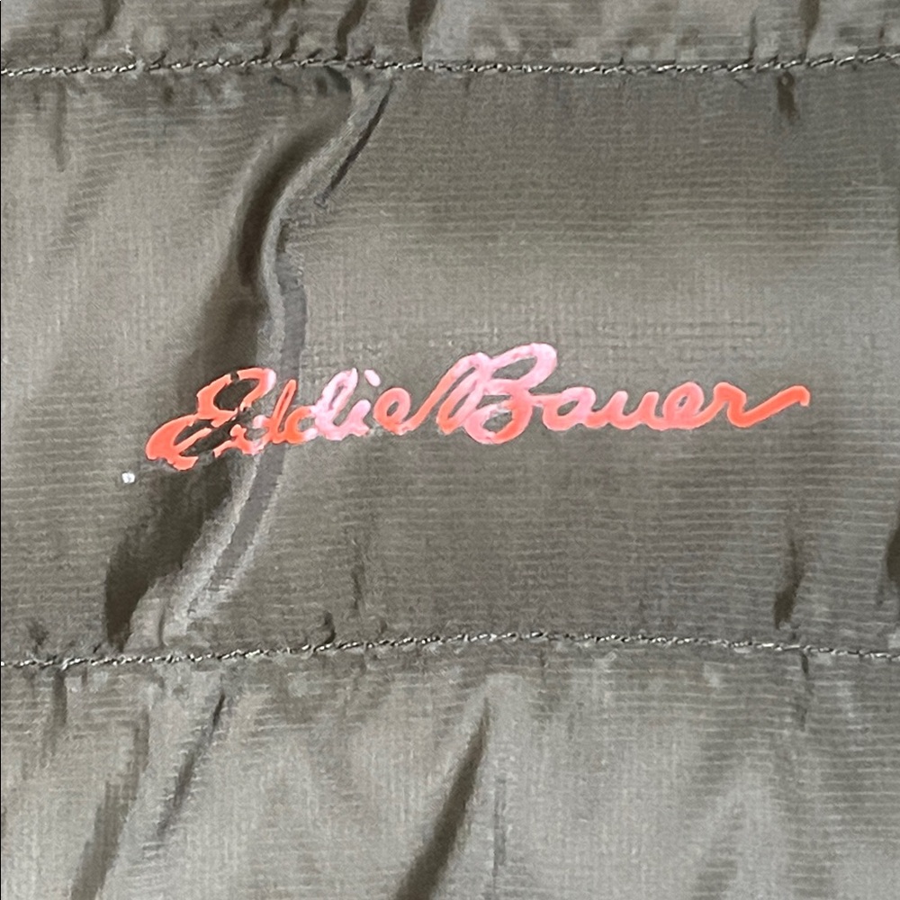 Eddie Bauer Reversible Puffer Jacket with Camouflage Bright Orange Trim Size XL - Picture 3 of 13